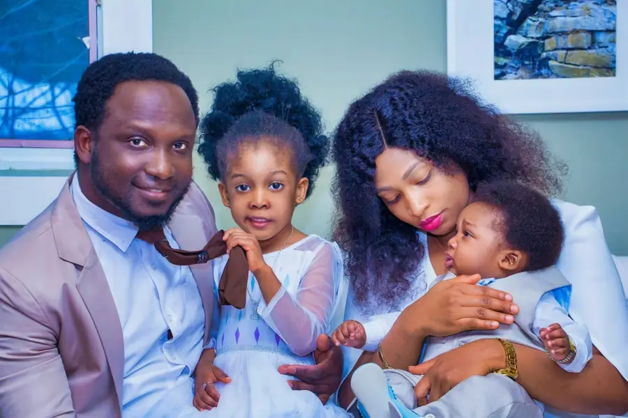 A young Kenyan family at home