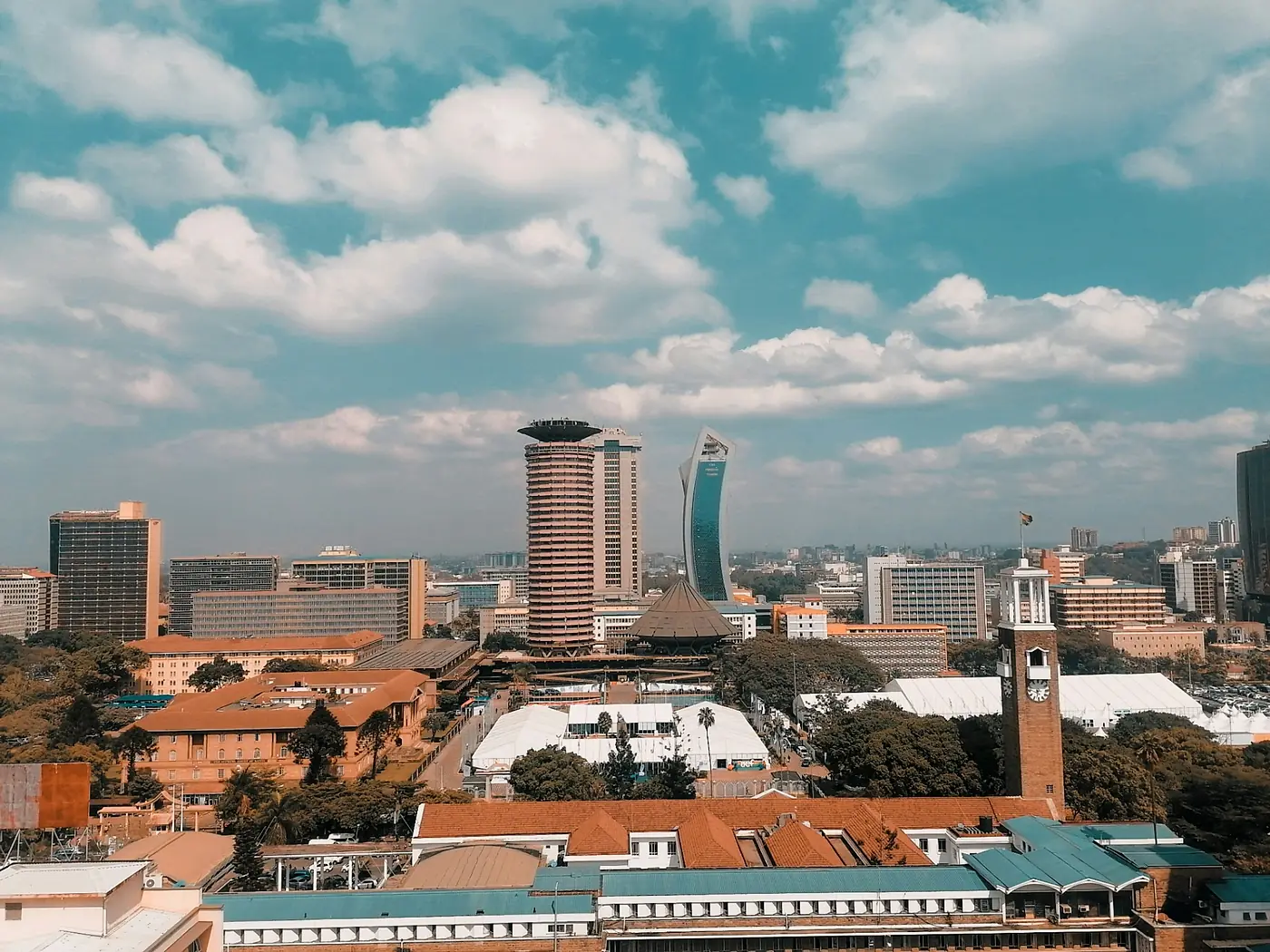 Nairobi skyline with KICC
